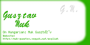 gusztav muk business card